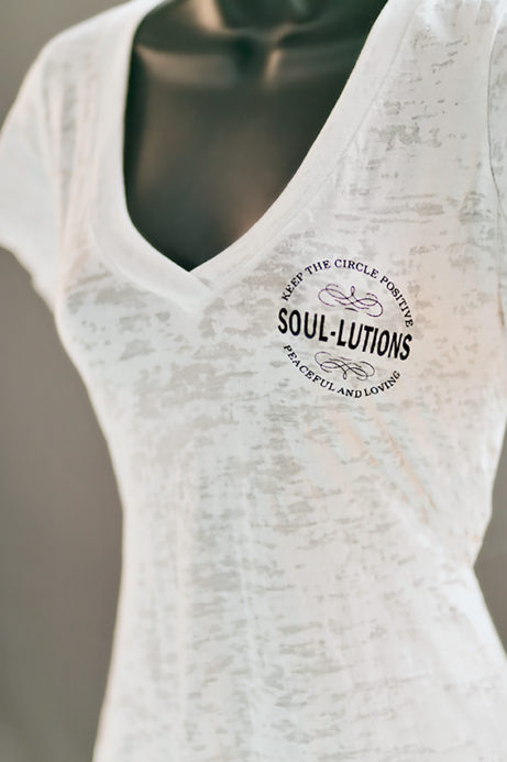 Women's Burnout Deep V-Neck T-Shirt